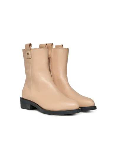 N°21 Kids' Leather Ankle Boots In Pink