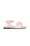 N°21 Bow-strap Leather Sandals In Beige
