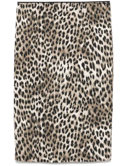 N°21 Leopard-print Mini Skirt In Sbl
