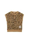 N°21 Leopard Jacquard Vest In Brown