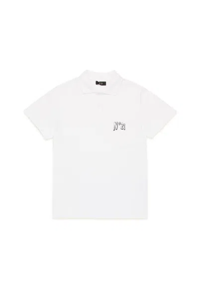N°21 LOGO BRANDED POLO SHIRT N°21 3D EFFECT
