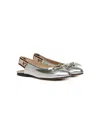 N°21 Logo-embellished Ballet Flats In Ah91d Silver