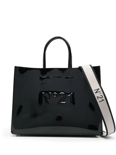 N°21 Logo-embossed Tote Bag In Black