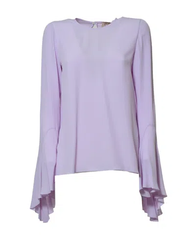N°21 Logo Long-sleeved Blouse In Purple