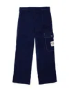 N°21 Logo-patch Cargo Trousers In Blue