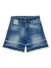 N°21 Logo-patch Shorts In Blue
