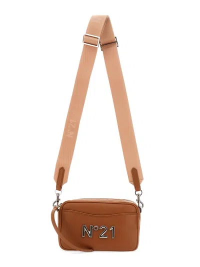 N°21 Logo Plaque Bag In Buff
