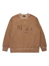 N°21 Logo-print Cotton Sweatshirt In Brown