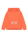 N°21 Logo-print Hoodie In Orange