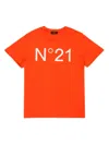 N°21 Logo-print Jersey T-shirt In Orange