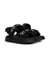 N°21 Logo-print Platform Sandals In Black