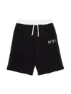 N°21 Logo-print Shorts In Black