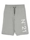 N°21 Logo-print Shorts In Grey
