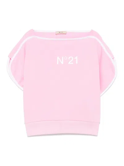 N°21 Kids' Logo-print T-shirt In Pink