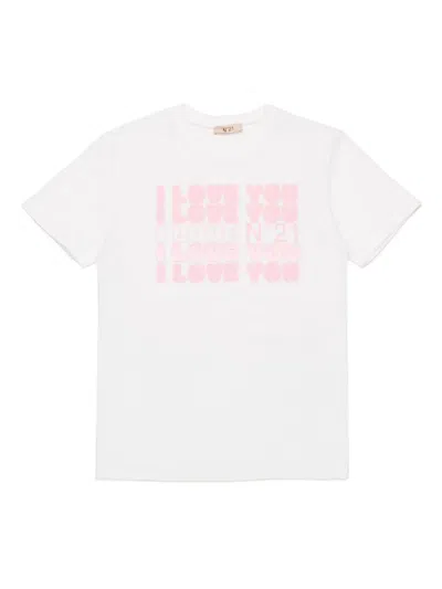 N°21 Kids' Logo-print T-shirt In White