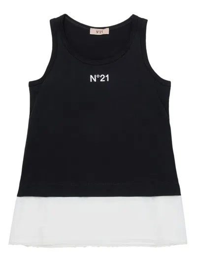 N°21 Logo-print Tank Top In Schwarz
