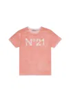 N°21 Logo-print Cotton T-shirt In Salmone