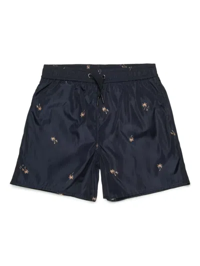 N°21 Kids' Logo Swim Shorts In Black