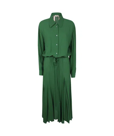 N°21 Long Sleeve Dress In Military Green