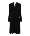 N°21 Draped Midi Dress In Black