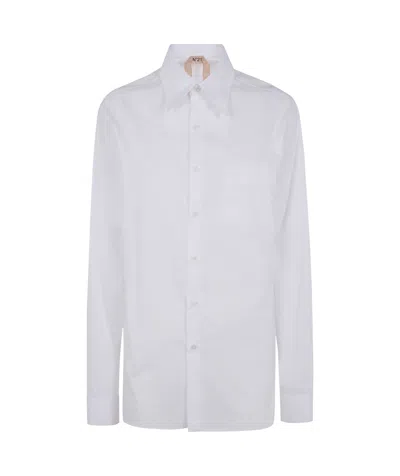 N°21 Long-sleeved Shirt In White