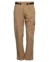 N°21 Man Pants Camel Size 34 Cotton, Elastane In Beige