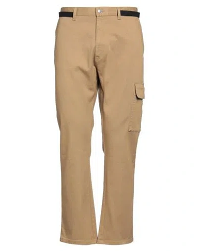 N°21 Man Pants Khaki Size 36 Cotton, Elastane