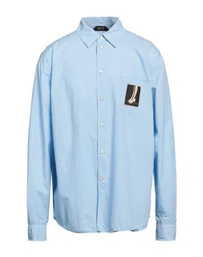 N°21 Man Shirt Sky Blue Size Xxl Cotton