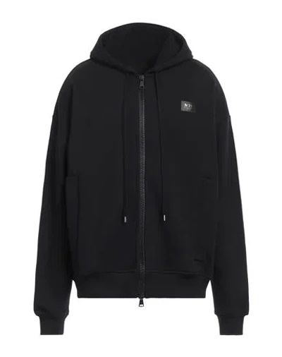N°21 Man Sweatshirt Black Size S Cotton, Polyurethane, Polyester
