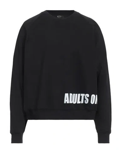 N°21 Man Sweatshirt Black Size L Cotton