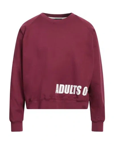 N°21 Man Sweatshirt Burgundy Size M Cotton In Red