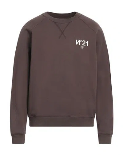 N°21 Man Sweatshirt Cocoa Size M Cotton In Brown