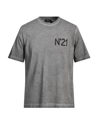 N°21 Man T-shirt Grey Size Xl Cotton In Gray