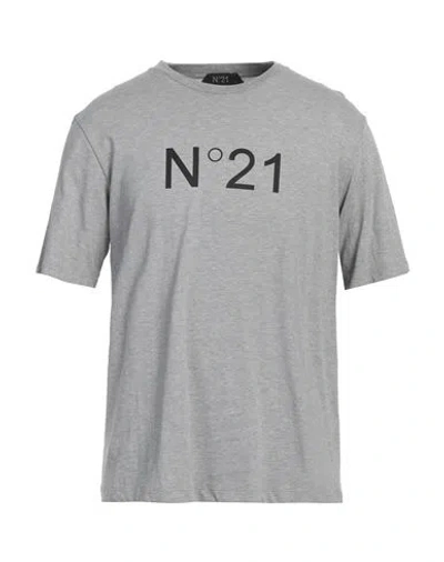 N°21 Man T-shirt Light Grey Size Xl Cotton