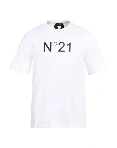 N°21 Man T-shirt White Size Xl Cotton In Black