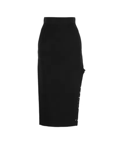 N°21 Mid-rise Zip-up Midi Skirt In Black