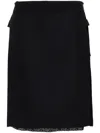 N°21 Lace-trim Midi Skirt In Black