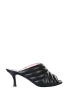 N°21 N21 Open Toe Slip-on Mules In Black