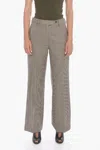 N°21 Chino Trousers With Pied De Poule Pattern In Beige