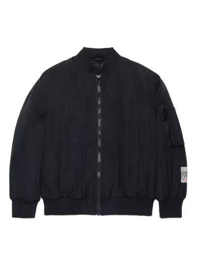 N°21 Kids' Logo-appliqué Bomber Jacket In Black