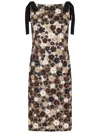 N°21 Fitted Evening Dress With Floral Sequin Pattern In Multi