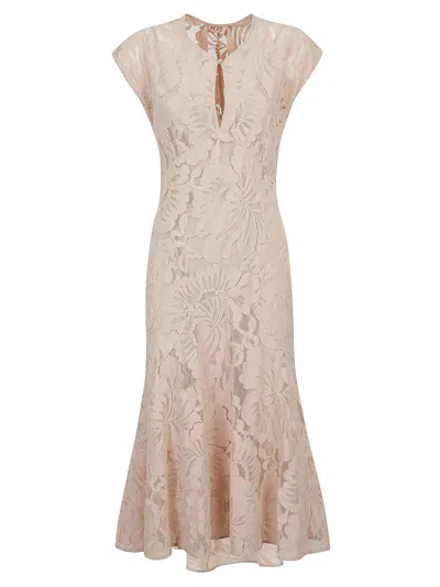N°21 Lace Floral Sleeveless Dress In Pink