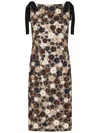 N°21 Fitted Evening Dress With Floral Sequin Pattern In Multi
