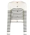 N°21 Woman Cardigan Ivory Size 8 Virgin Wool In Beige