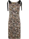 N°21 Fitted Evening Dress With Floral Sequin Pattern In Multi