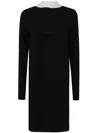 N°21 Midi Dress With Bow Scarf In Black