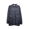 N°21 Oversized Long Technical Nylon Jacket In Blue