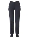 N°21 Belt Ring Button Casual Pants In Black