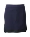 N°21 N21 Pencil Skirt In Navy Blue Polyester