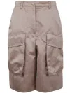 N°21 Polyester Bermuda Shorts In Multicolor